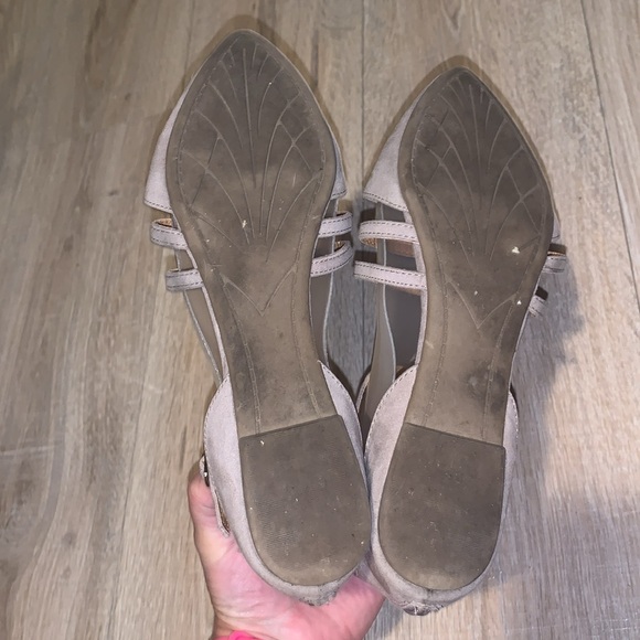 Maurices Orelie beige double strap pointy toe flats - Picture 6 of 8